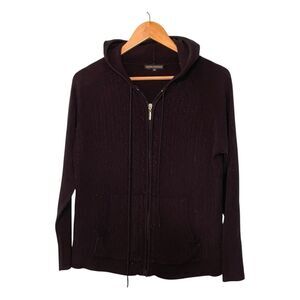 Western‎ Connection Full Zip Hooded Cable Knit Cardigan Sweater Black 2X